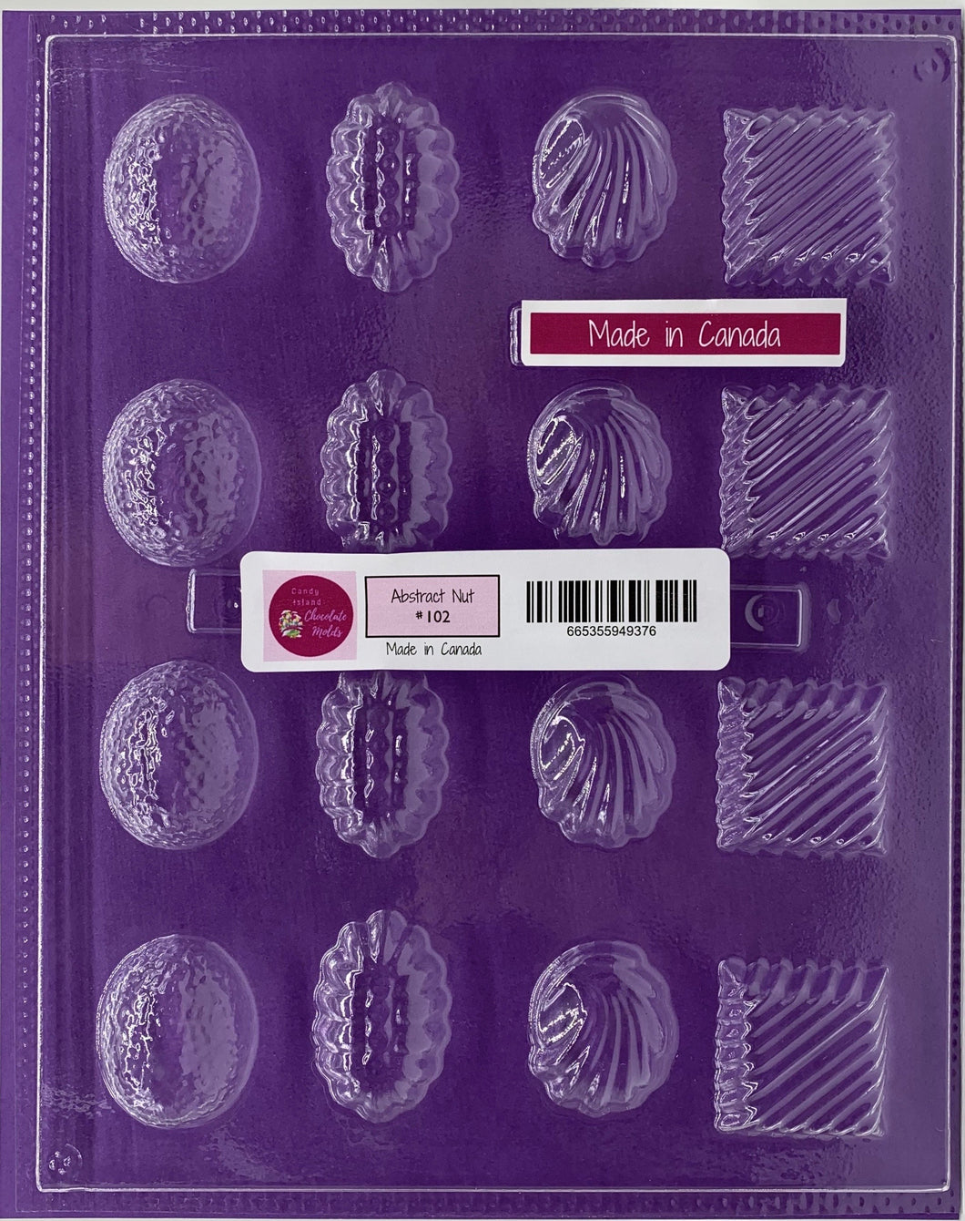 Candy Island Chocolate Mold  - Abstract Nut #102