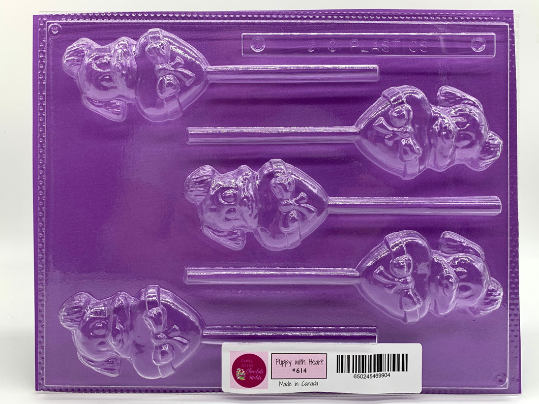 Chocolate Mold -  Puppy with a Heart #614