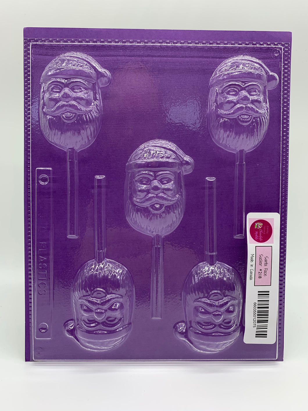 Candy Island Chocolate Mold  - Santa Face Sucker #218