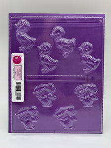 Chocolate Mold  - Rabbits Hopping and Ducks #411